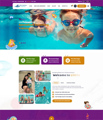 نمونه سایت littleswimmerschool.com
